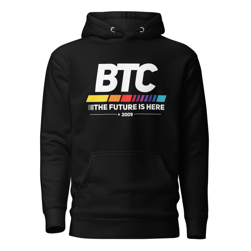 unisex premium hoodie black front 6501e29cba715 - Bitcoin: The Future Is Here Hoodie