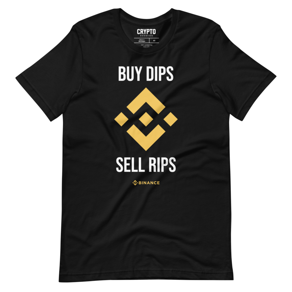 unisex staple t shirt black front 6501dacfc0272 - Binance x Buy Dips Sell Rips T-Shirt