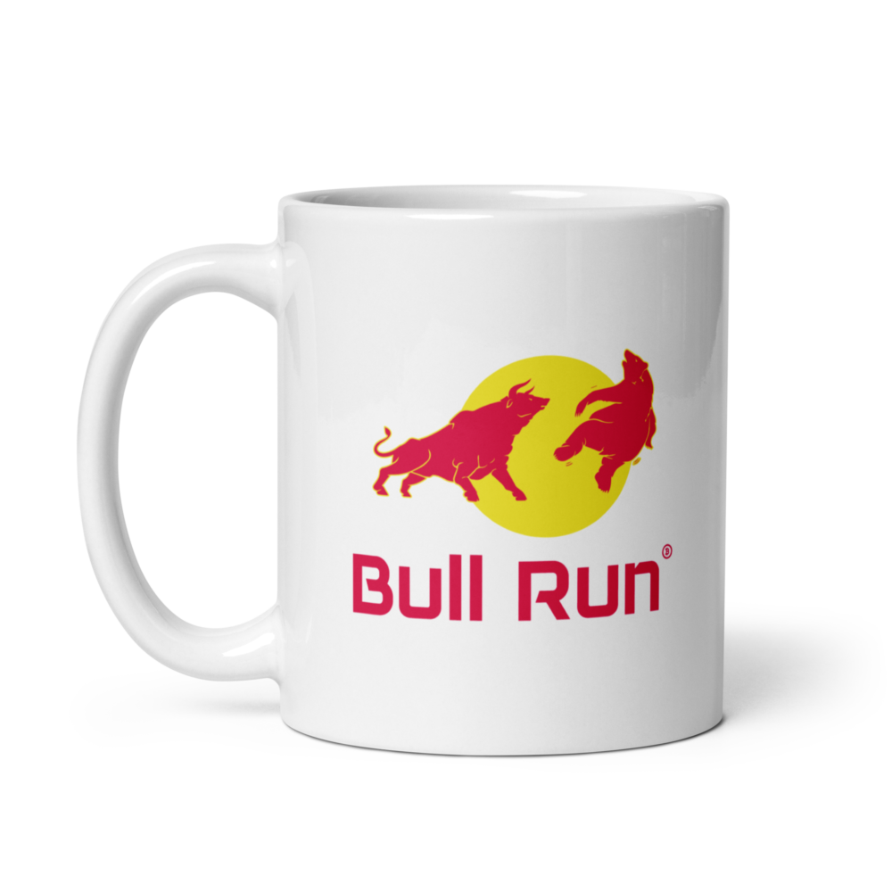 white glossy mug white 11oz handle on left 64ff45518755b - Bull Run mug