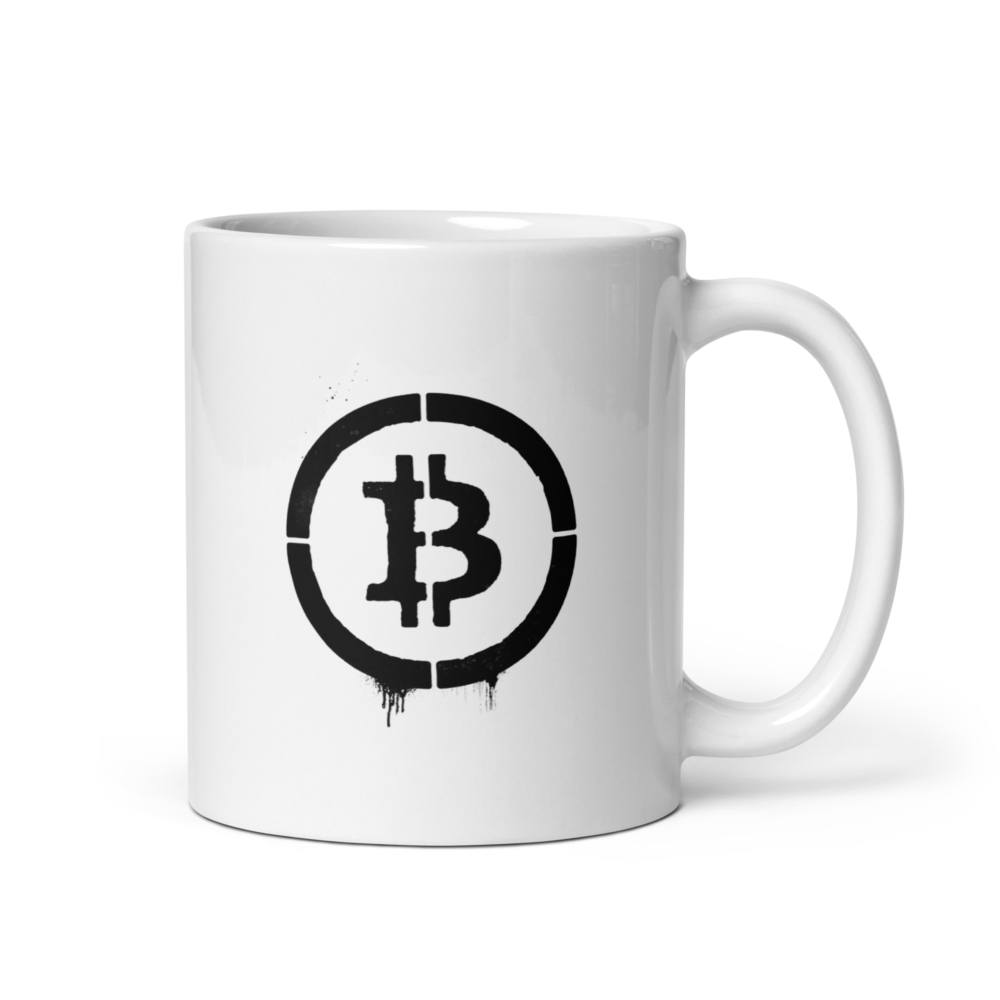 white glossy mug white 11oz handle on right 64ff2eed22c92 - Bitcoin Stencil Logo mug