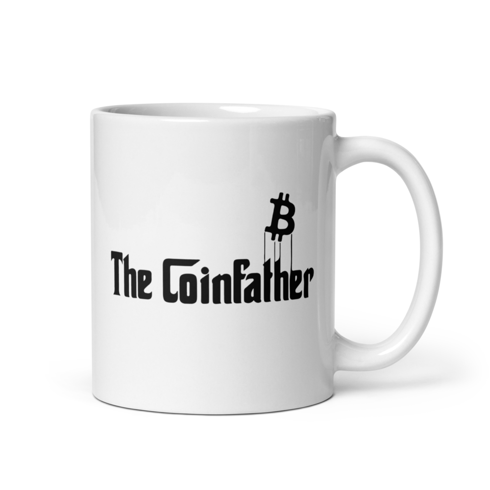 white glossy mug white 11oz handle on right 64ff38855a4b0 - The Coinfather mug