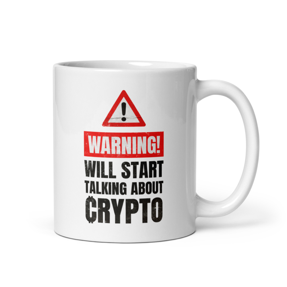 white glossy mug white 11oz handle on right 64ff438013068 - Warning: Will Start Talking About Crypto mug