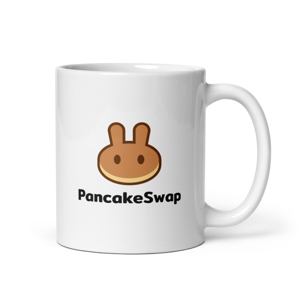 white glossy mug white 11oz handle on right 64ff4417ce991 - PancakeSwap mug