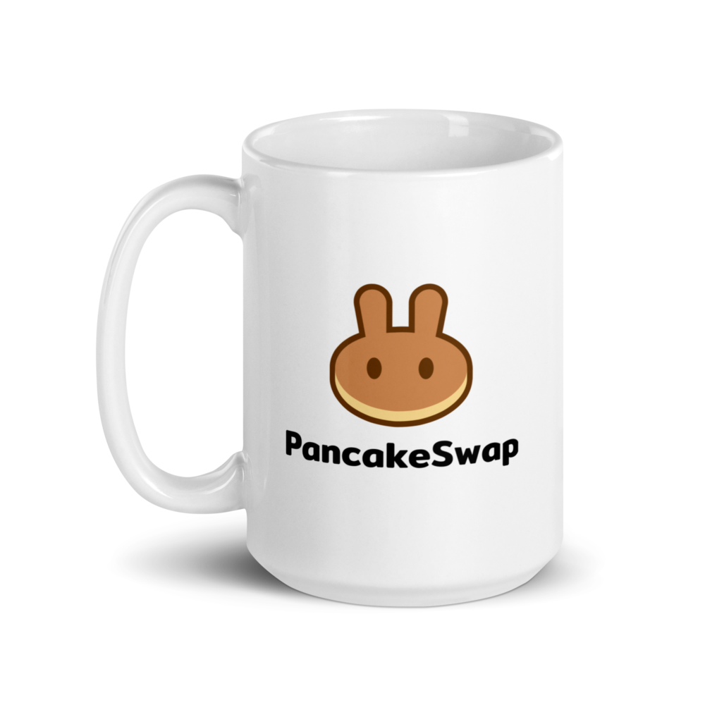 white glossy mug white 15oz handle on left 64ff4417cf6ca - PancakeSwap mug