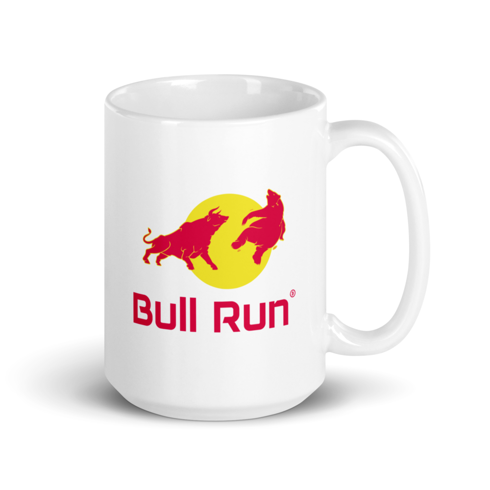 white glossy mug white 15oz handle on right 64ff4551876e5 - Bull Run mug
