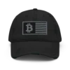 Bitcoin Flag Distressed Baseball Cap