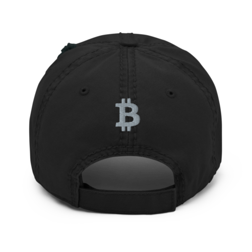 Bitcoin Flag Distressed Baseball Cap