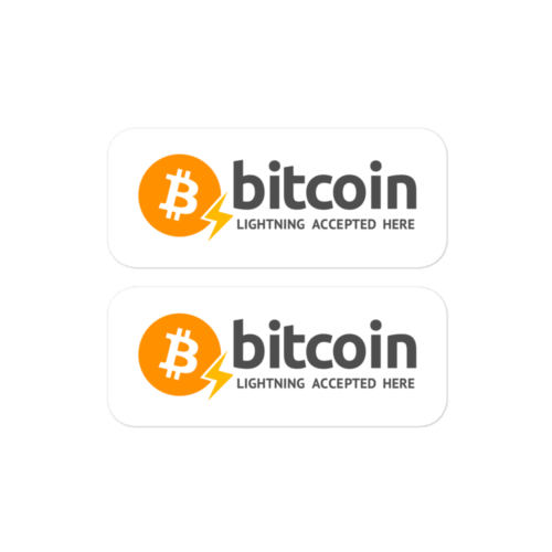 Bitcoin Lightning Accepted Here Stickers