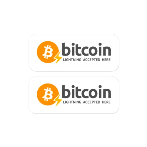 Bitcoin Lightning Accepted Here Stickers
