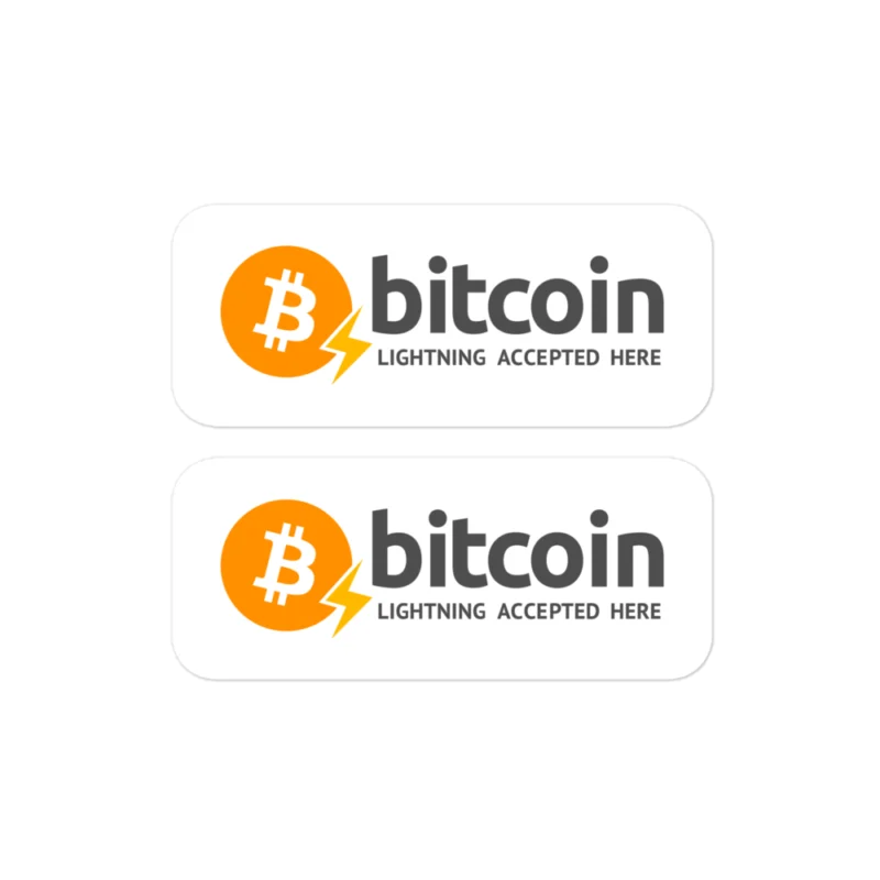 Bitcoin Lightning Accepted Here Stickers