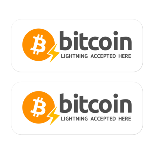 Bitcoin Lightning Accepted Here Stickers