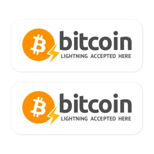 Bitcoin Lightning Accepted Here Stickers