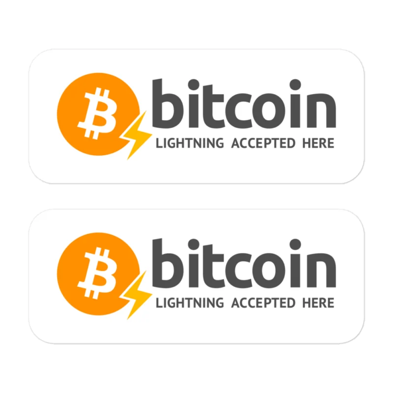 Bitcoin Lightning Accepted Here Stickers