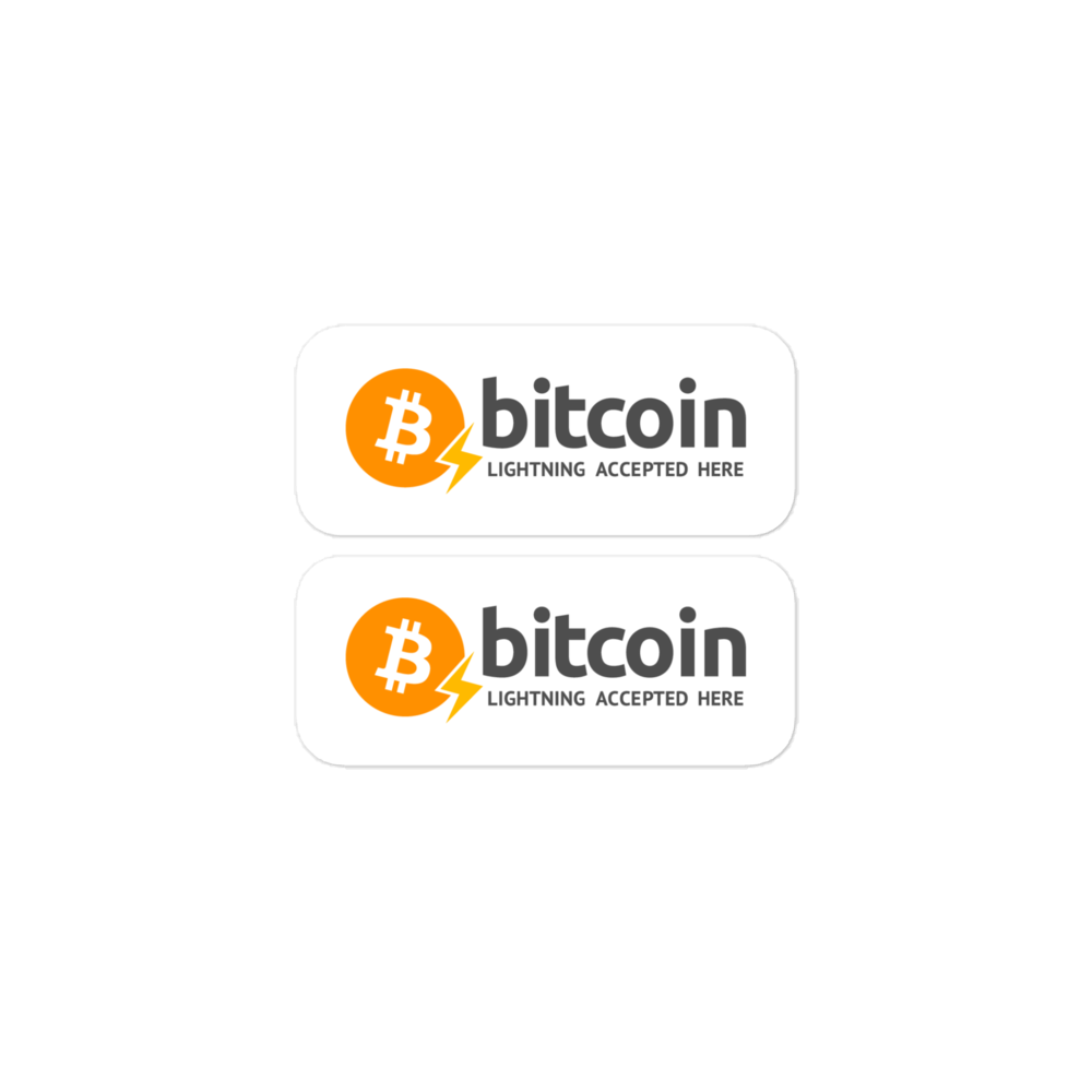 Bitcoin Lightning Accepted Here Stickers