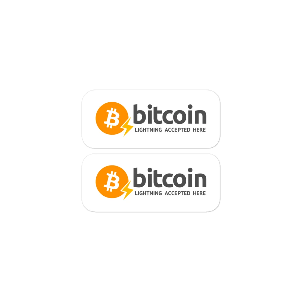 Bitcoin Lightning Accepted Here Stickers - Image 3