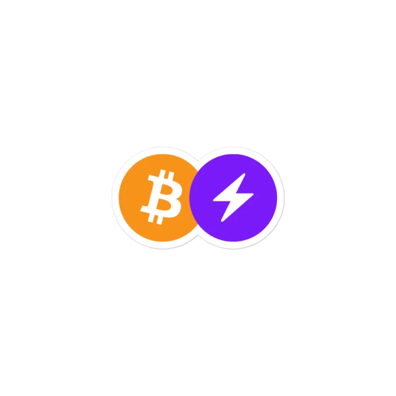 Bitcoin Lightning Network Logo Sticker