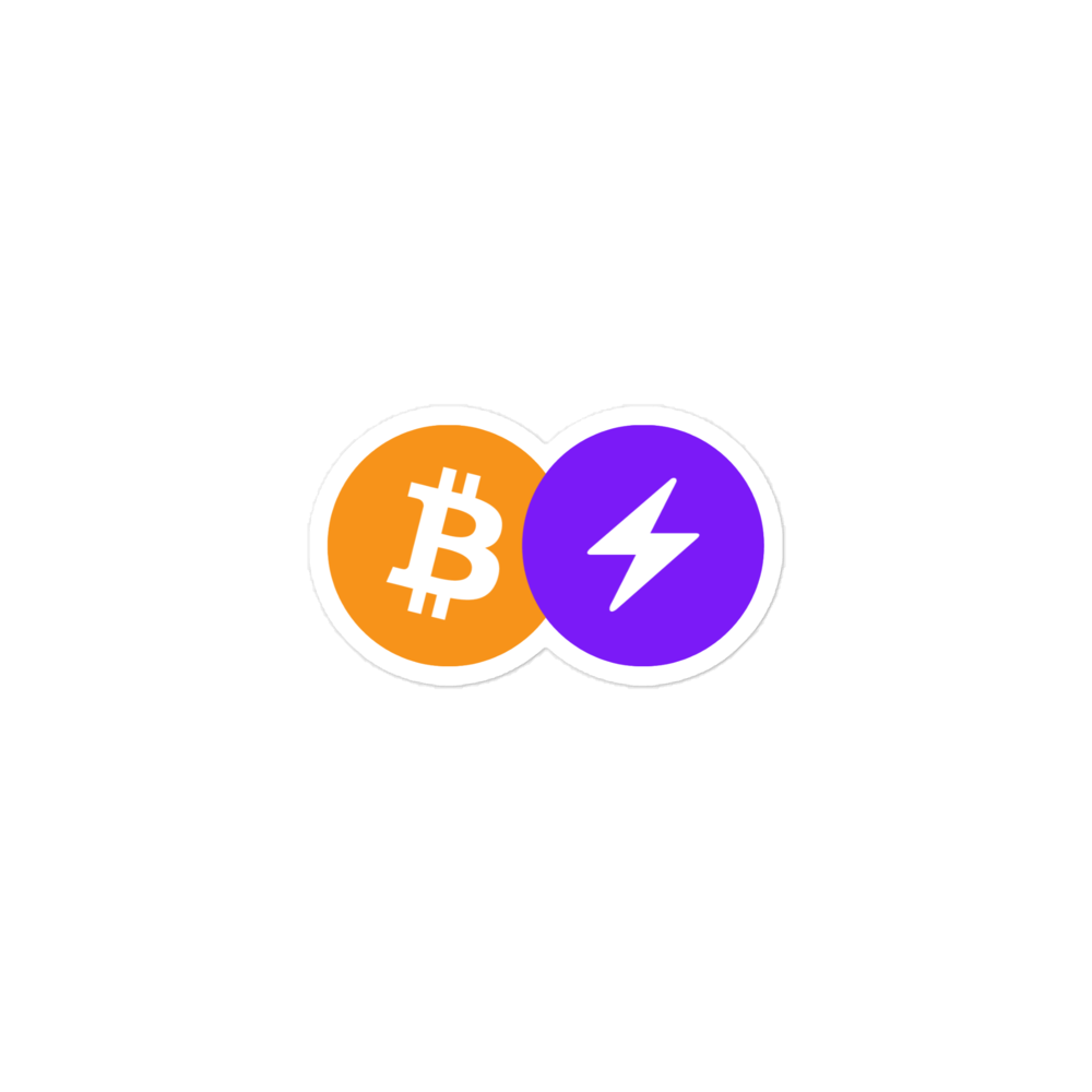 Bitcoin Lightning Network Logo Sticker