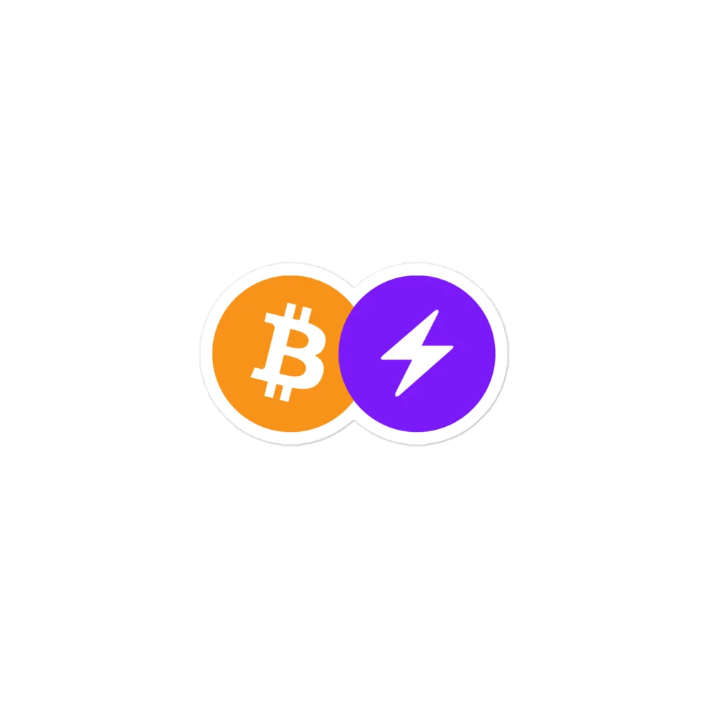Bitcoin Lightning Network Logo Sticker - Image 2