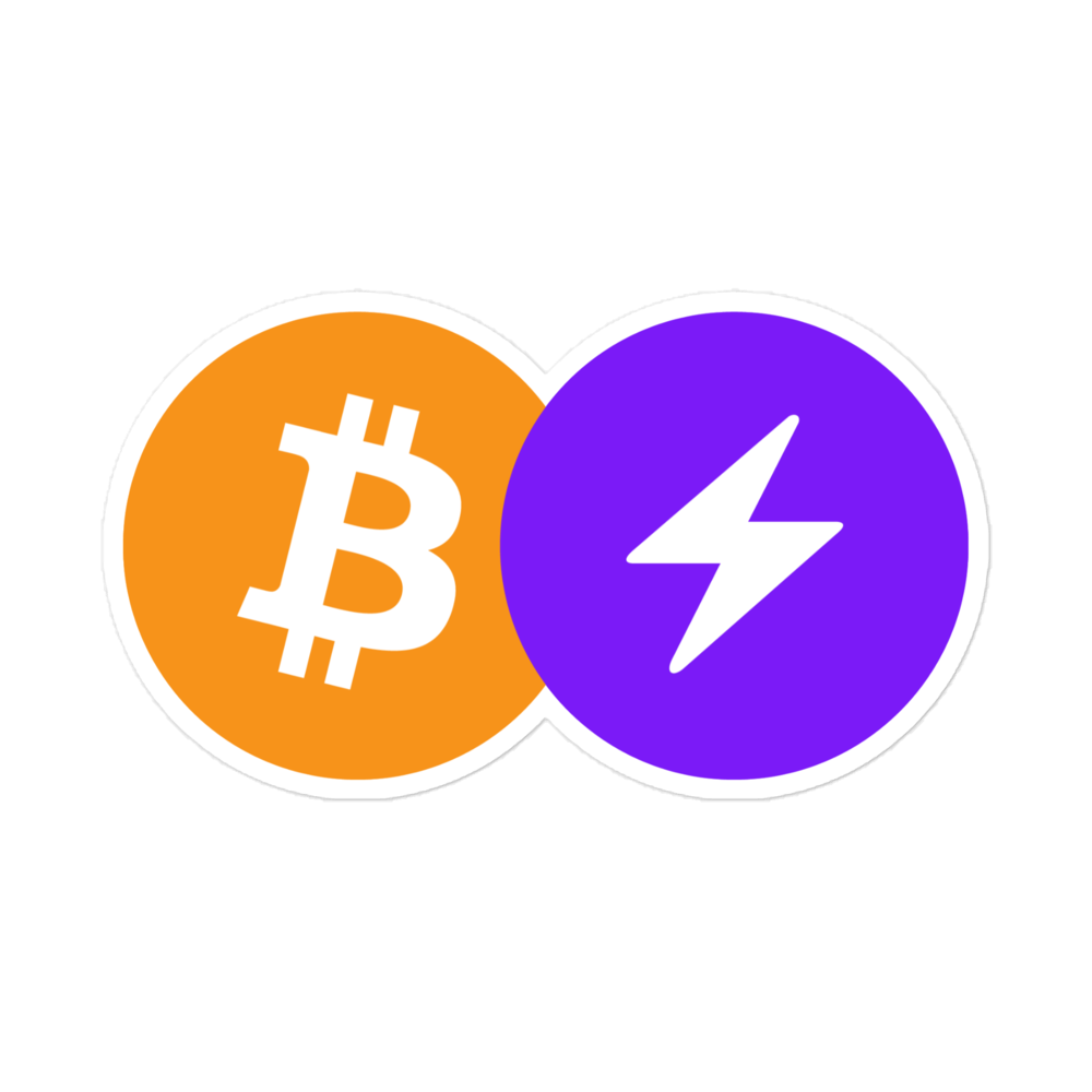 Bitcoin Lightning Network Logo Sticker