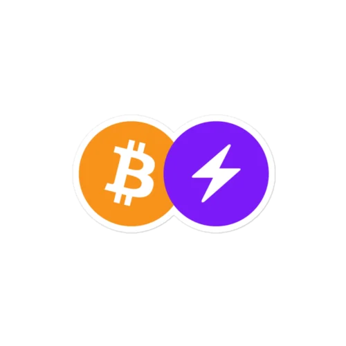 Bitcoin Lightning Network Logo Sticker
