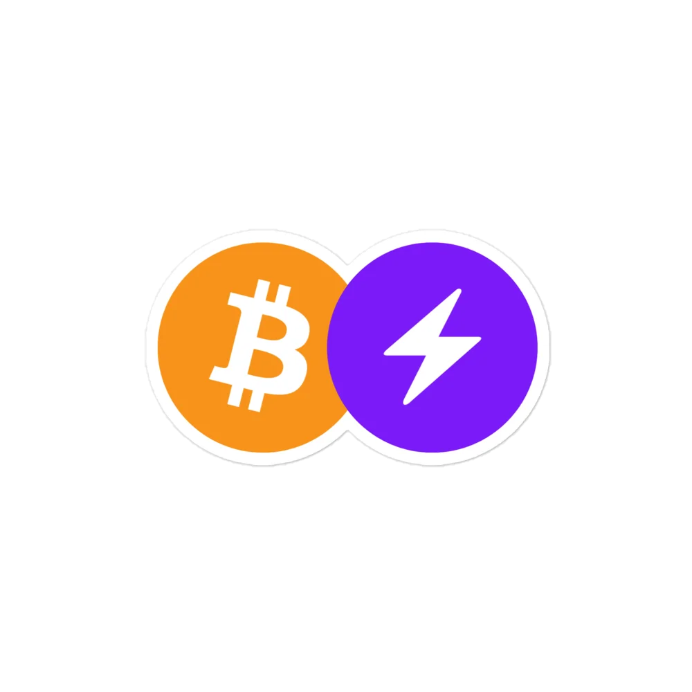 Bitcoin Lightning Network Logo Sticker