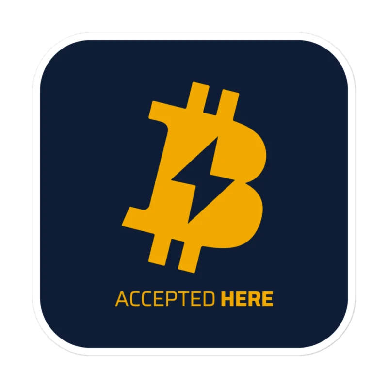 Bitcoin Lightning Network Payments Accepted Here Sticker