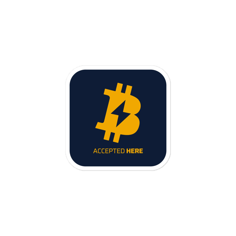 Bitcoin Lightning Network Payments Accepted Here Sticker