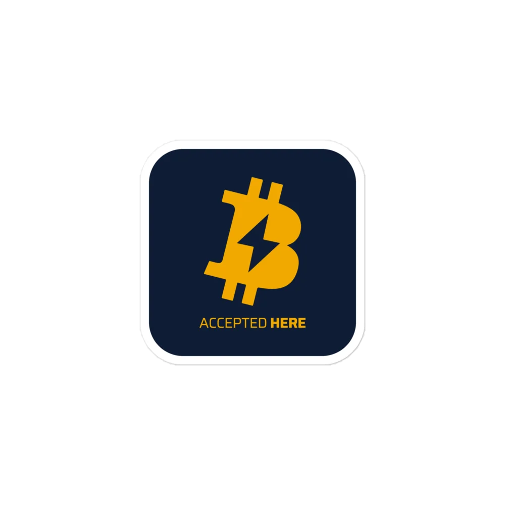 Bitcoin Lightning Network Payments Accepted Here Sticker - Image 3