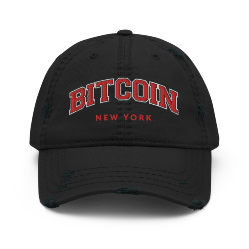 Bitcoin: New York Distressed Baseball Cap