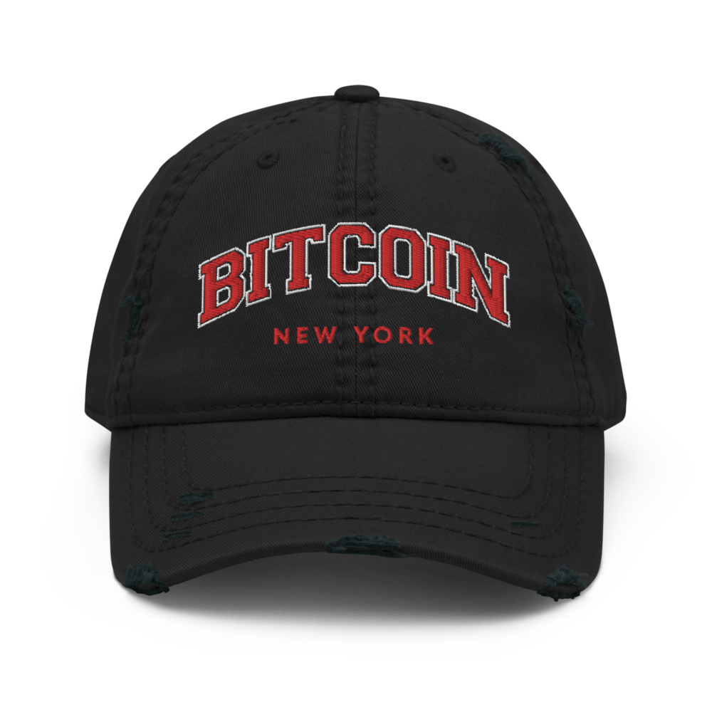 Bitcoin: New York Distressed Baseball Cap