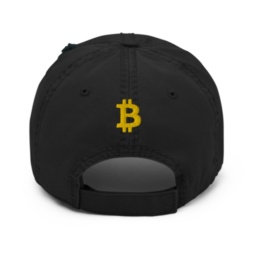 Bitcoin YLW Distressed Baseball Cap