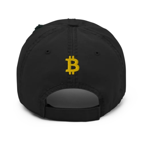 Bitcoin YLW Distressed Baseball Cap