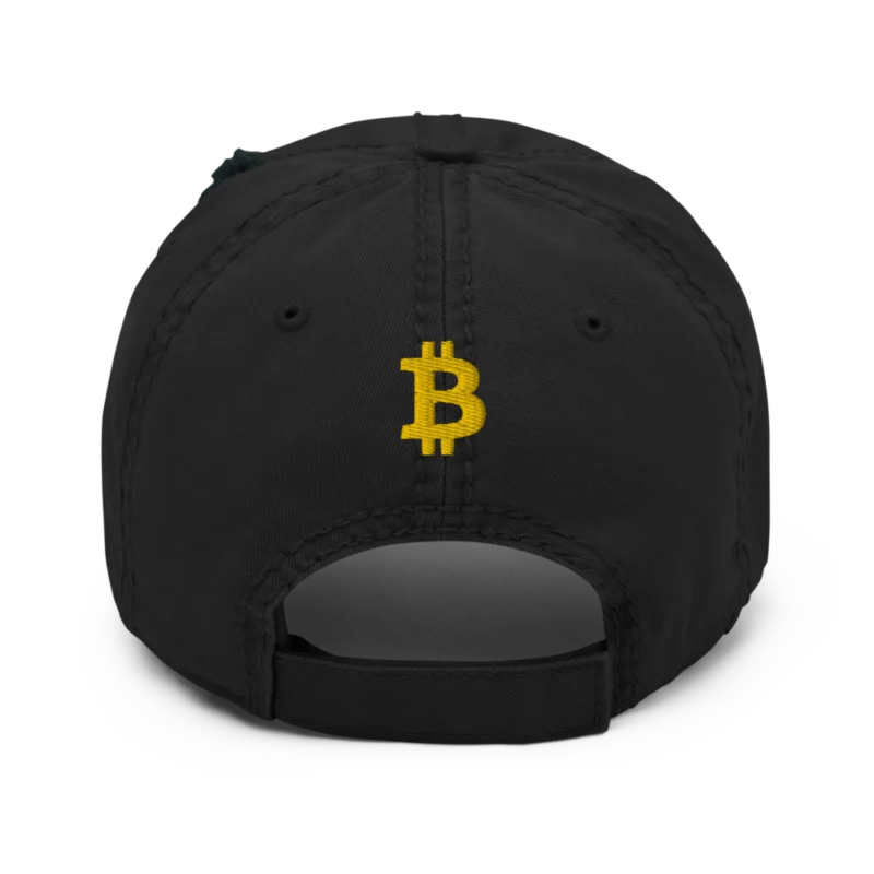Bitcoin YLW Distressed Baseball Cap
