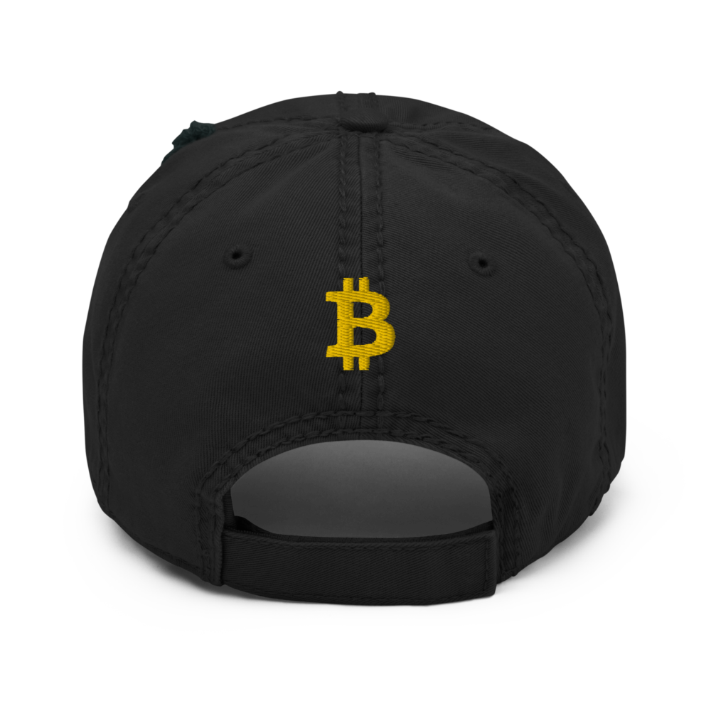 Bitcoin YLW Distressed Baseball Cap