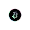 Black Holographic Bitcoin Sticker