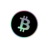 Black Holographic Bitcoin Sticker