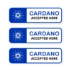 Cardano Accepted Here Stickers
