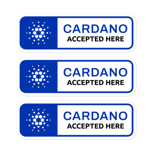 Cardano Accepted Here Stickers