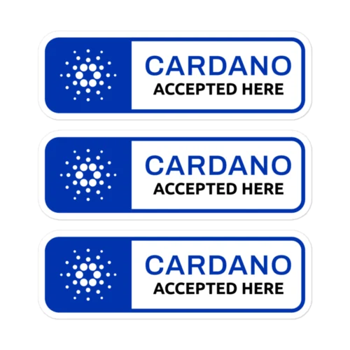 Cardano Accepted Here Stickers