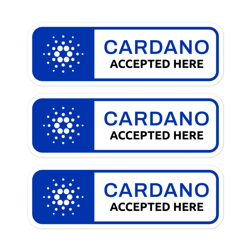 Cardano Accepted Here Stickers