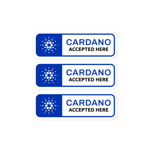 Cardano Accepted Here Stickers