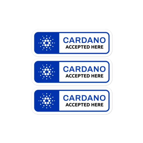 Cardano Accepted Here Stickers