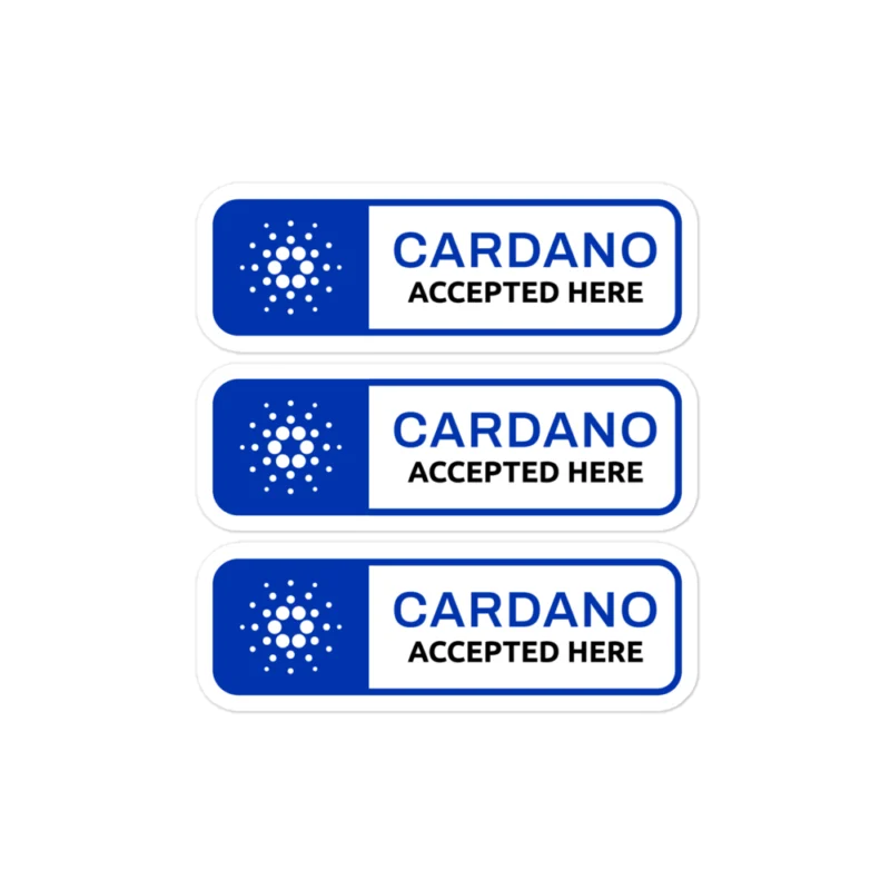 Cardano Accepted Here Stickers