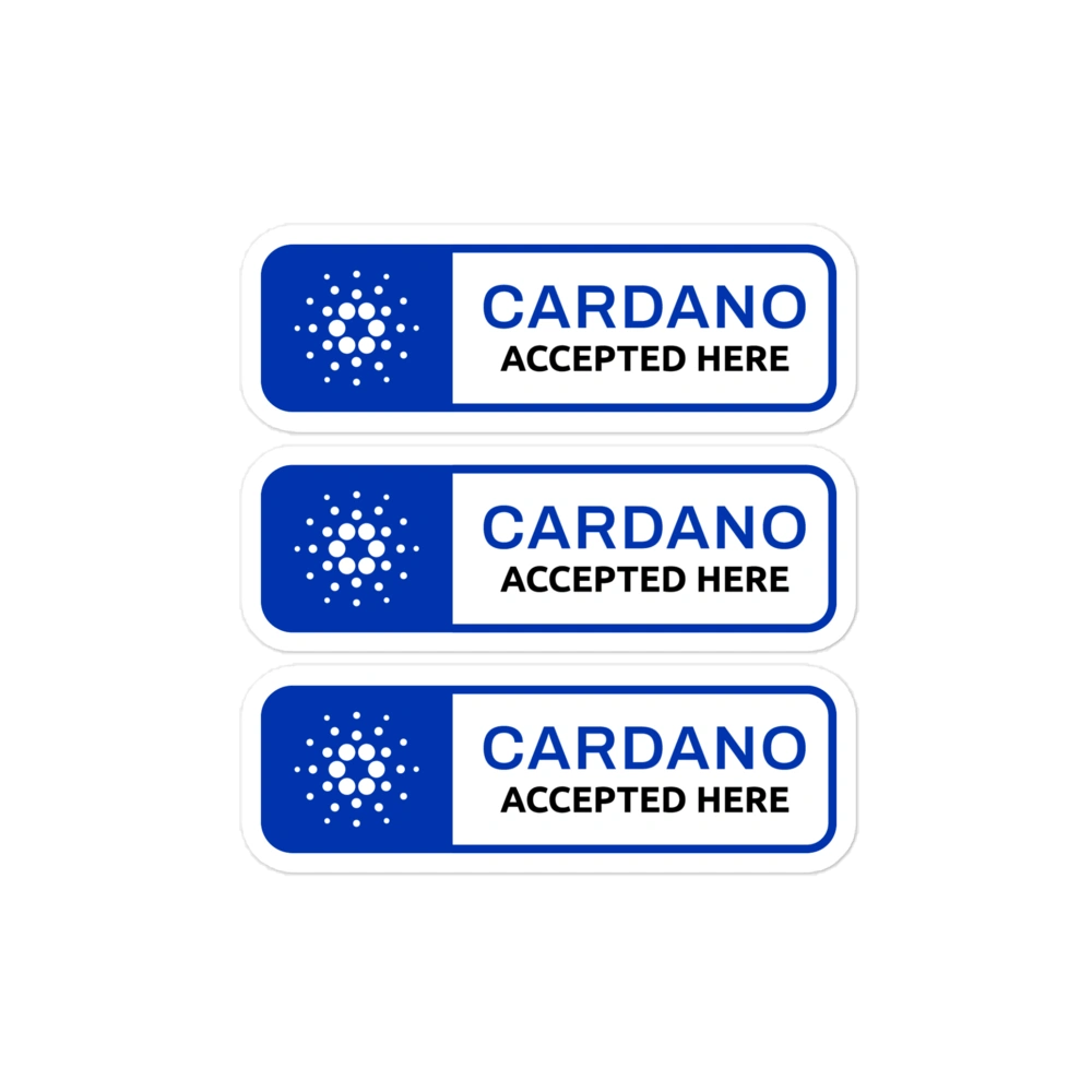 Cardano Accepted Here Stickers