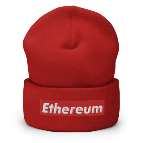 Ethereum (RED) Cuffed Beanie