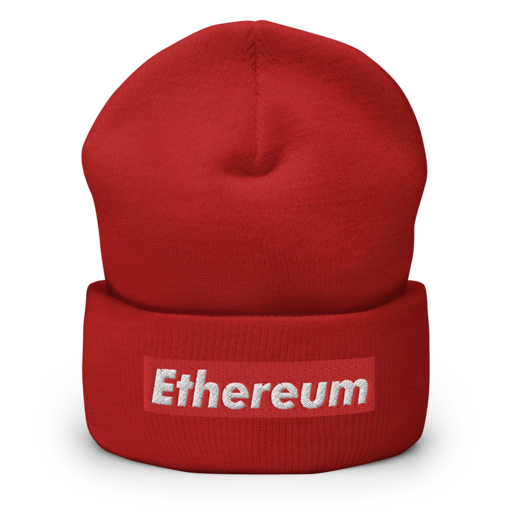 Ethereum (Red) Cuffed Beanie