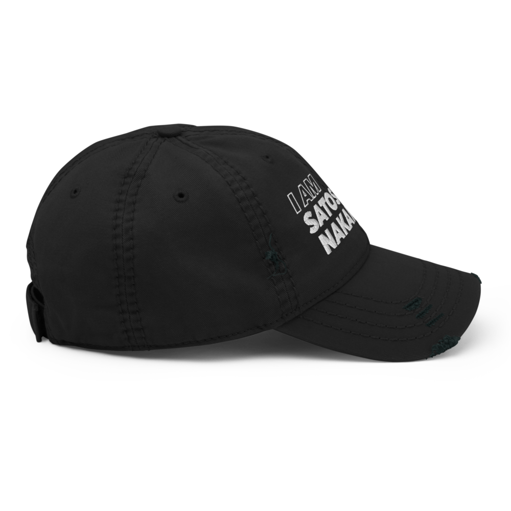I AM SATOSHI NAKAMOTO Distressed Baseball Cap
