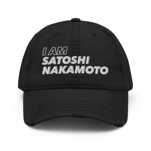 I AM SATOSHI NAKAMOTO Distressed Baseball Cap