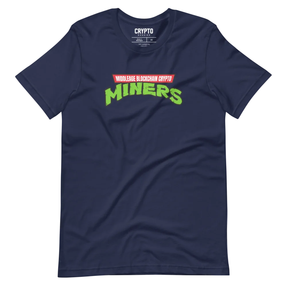 Middleage Blockchain Crypto Miners T-Shirt - Image 2