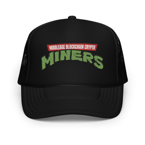 Middleage Blockchain Crypto Miners Trucker Hat